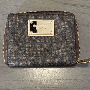 Michael Kors Dark Brown Monogram Wallet